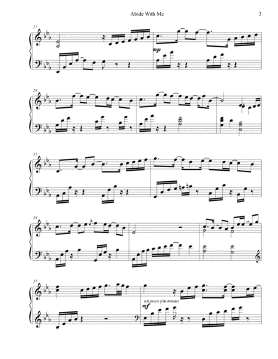 Abide With Me Piano Solo scores gallery preview page 3