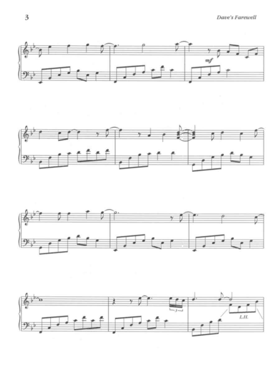 Dave's Farewell Dave's Farewell Piano Solo scores gallery preview page 3