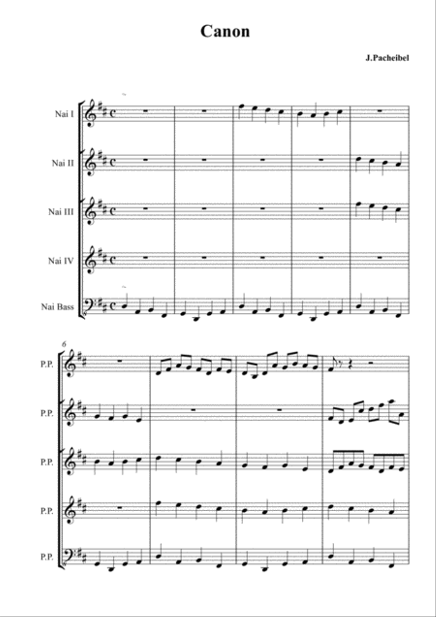 Pachelbel - Canon Small Ensemble scores gallery preview page 1