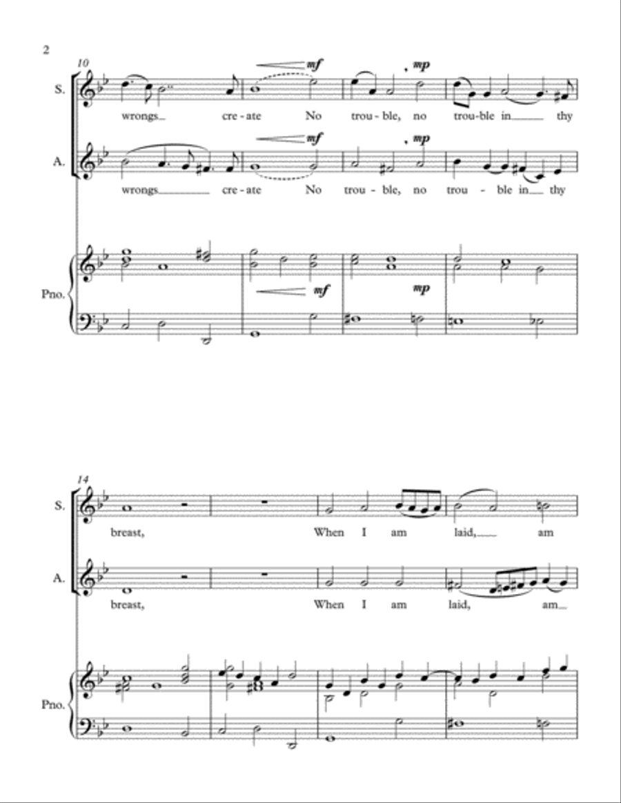 When I am Laid in Earth, Dido's Lament SA scores gallery preview page 2
