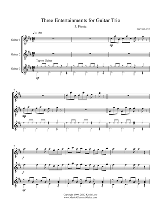 Fiesta (Guitar Trio) - Score and Parts