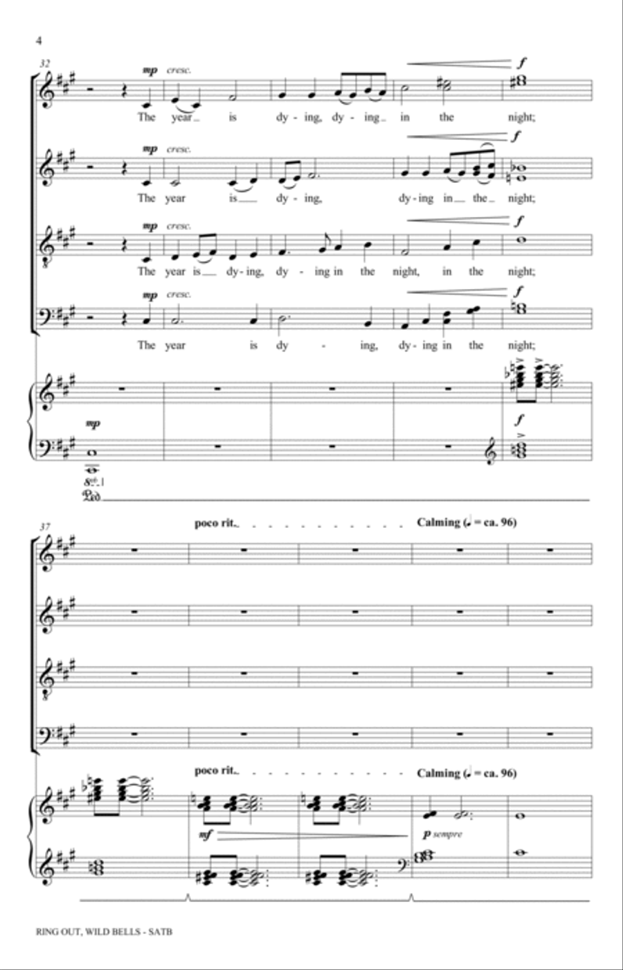 Ring Out, Wild Bells Ring Out, Wild Bells 4-Part scores gallery preview page 4