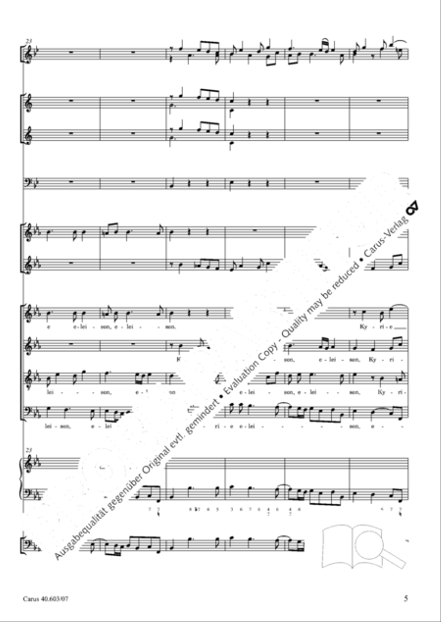 Grosse Orgelsolomesse in Es 4-Part scores gallery preview page 18