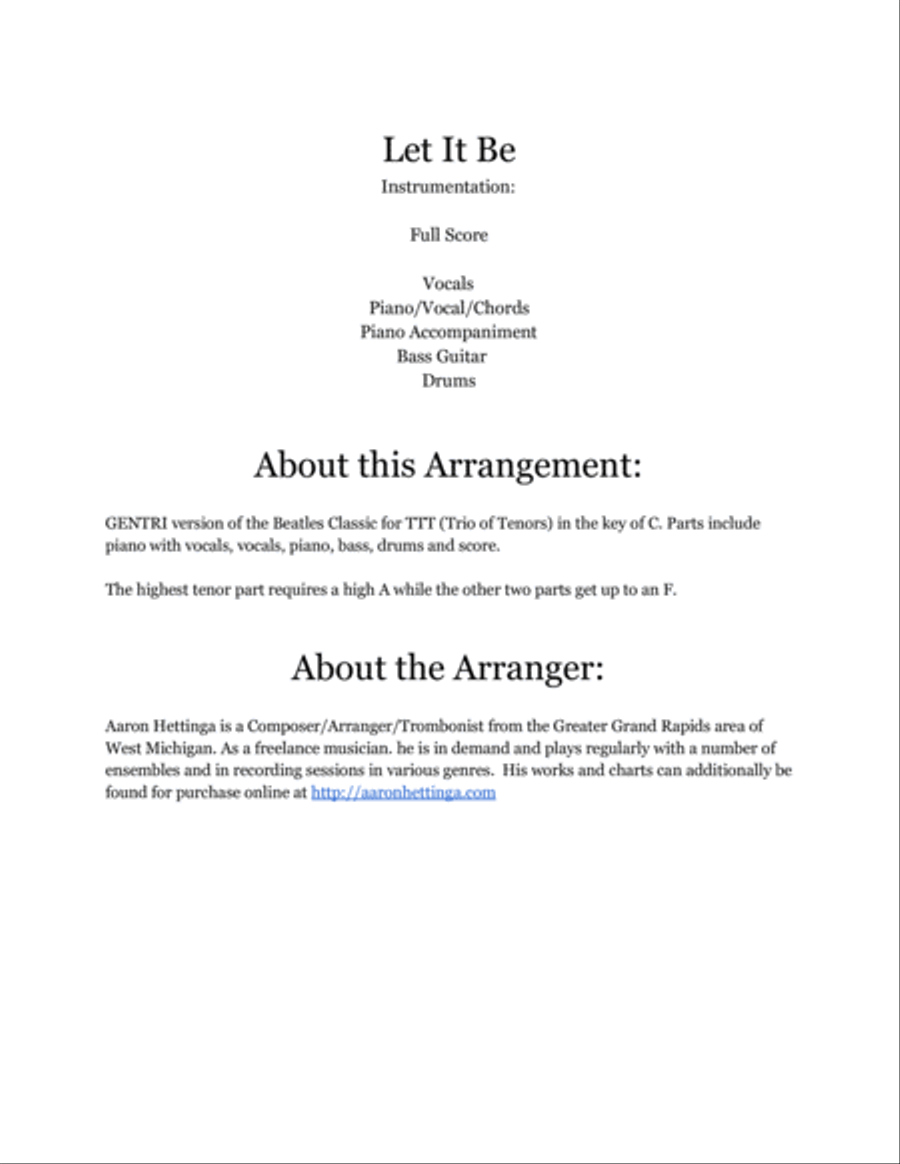 Let It Be Let It Be Voice scores gallery preview page 2