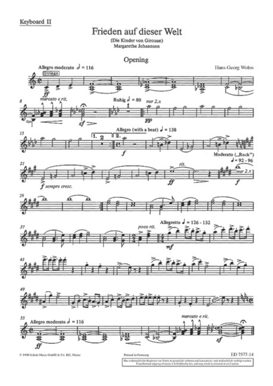 Frieden auf dieser Welt Frieden auf dieser Welt Piano scores gallery preview page 1