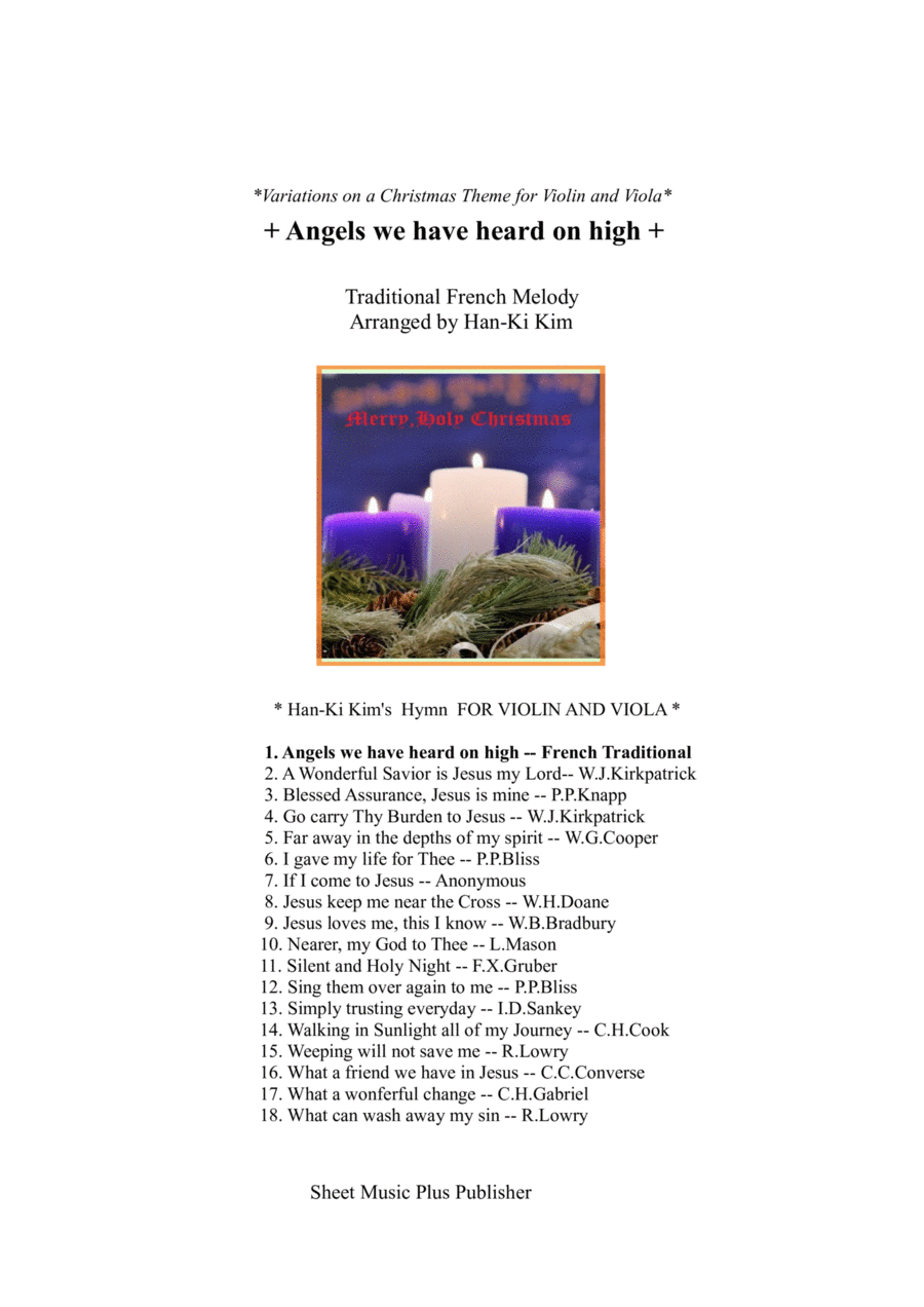 Angels we have heard on high (For Violin and Viola) String Duet scores gallery preview page 1