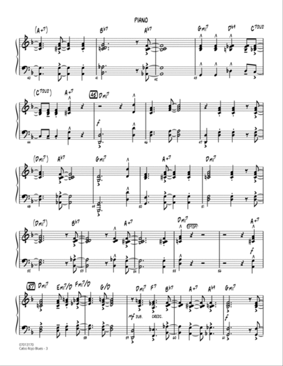 Cabo Rojo Blues - Piano Piano scores gallery preview page 3
