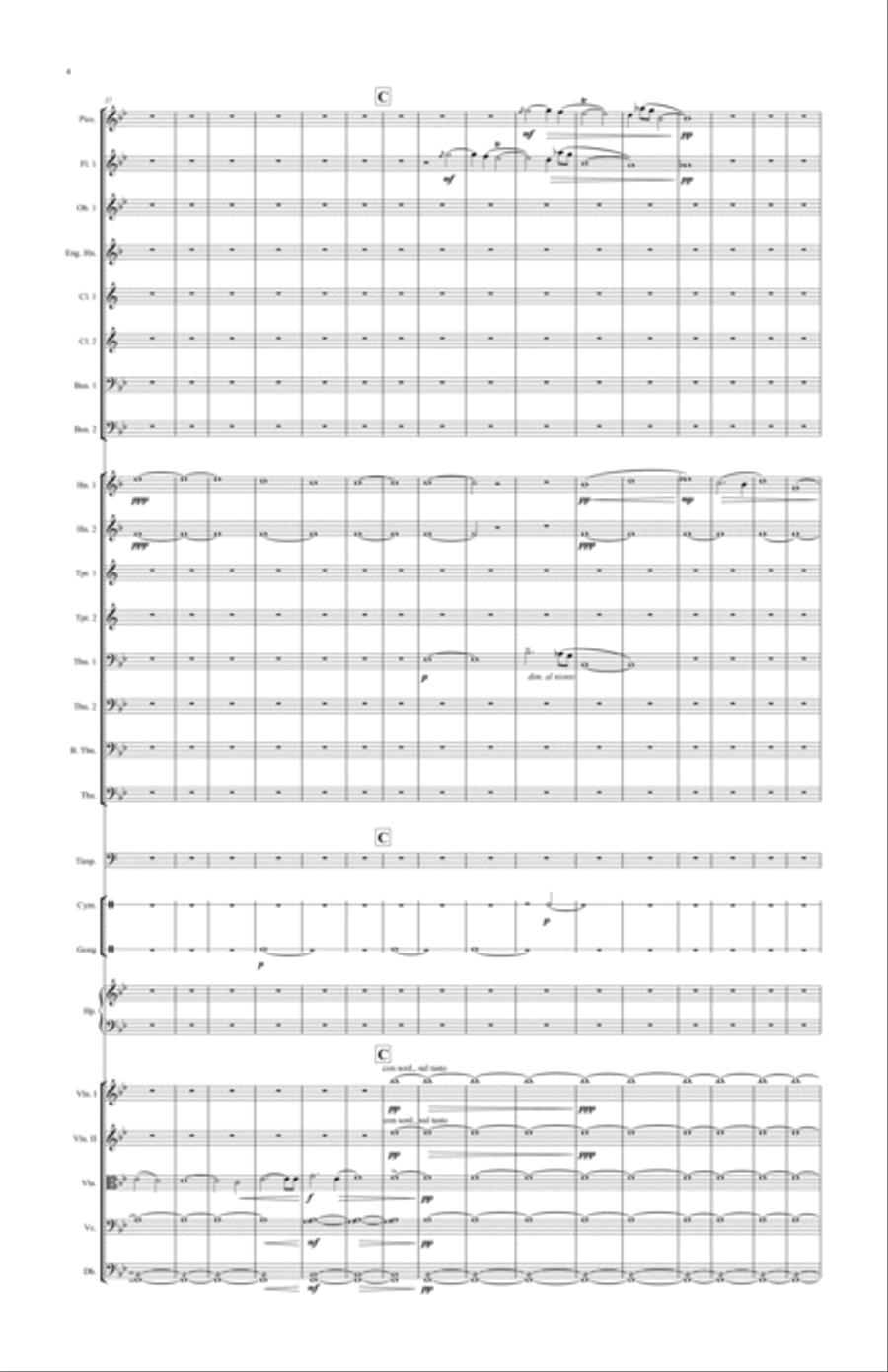 The Ocean Deep, Orchestral Version Full Orchestra scores gallery preview page 4