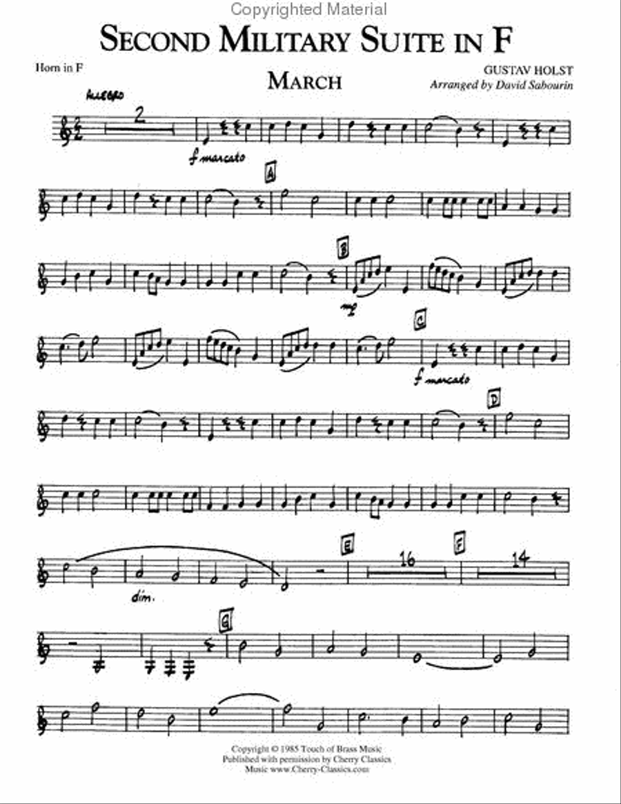 Second Suite in F Brass Quintet scores gallery preview page 7