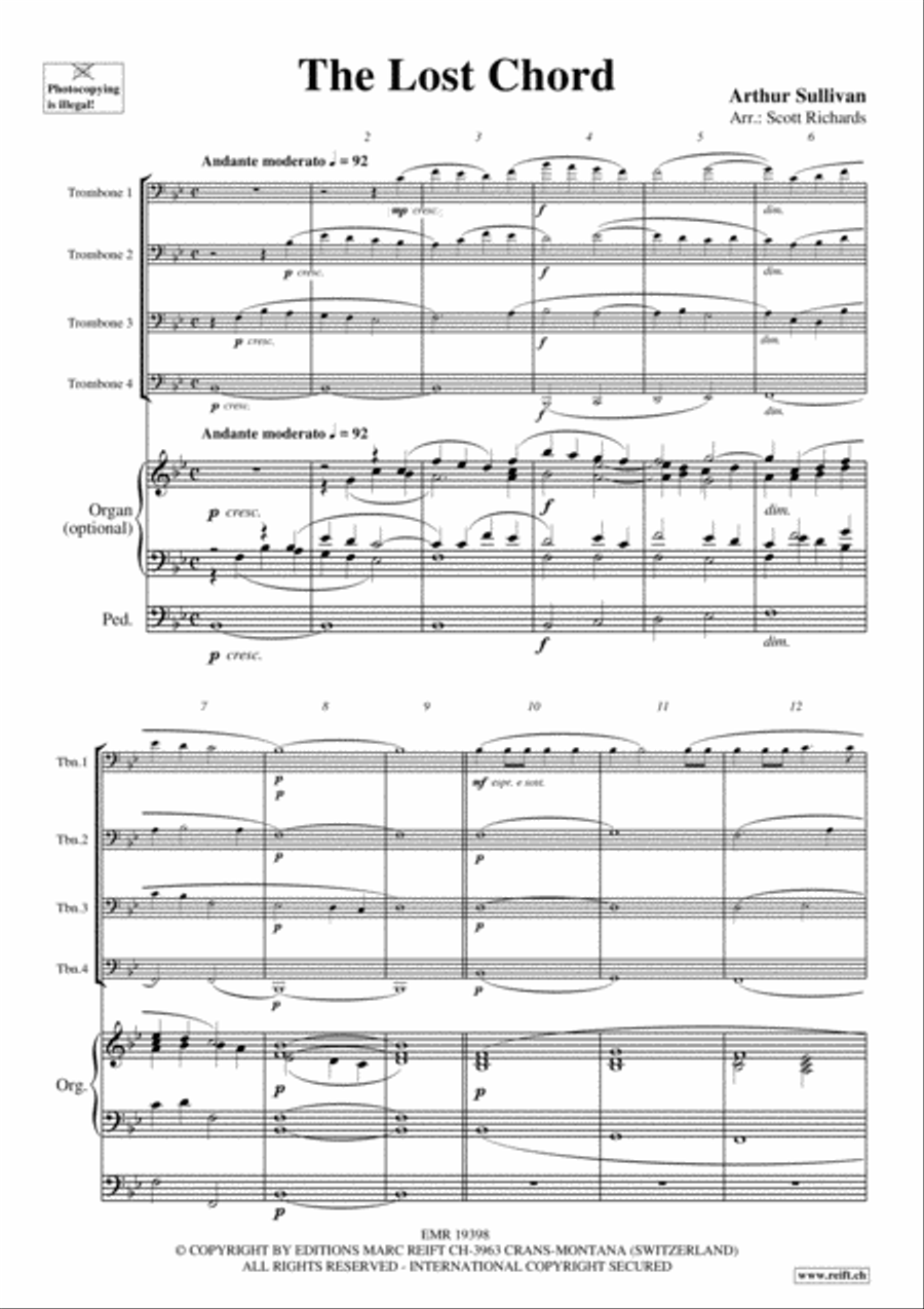 The Lost Chord Trombone Quartet scores gallery preview page 3