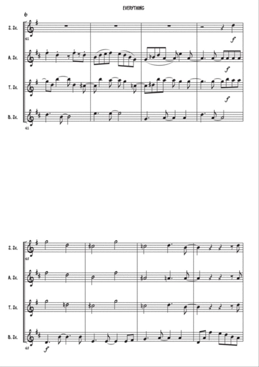 Everything Everything Woodwind Quartet scores gallery preview page 6