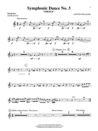 Symphonic Dance No. 3 ("Fiesta"): WP 2nd Horn in E-flat