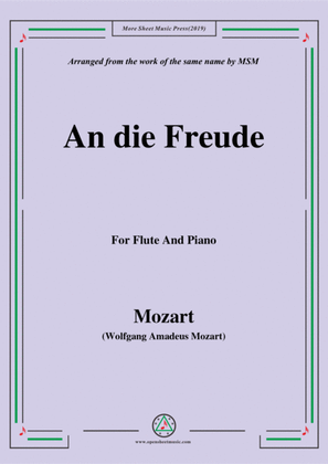 Book cover for Mozart-An die freude,for Flute and Piano