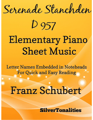 Serenade Number 4 Standchen D957 Elementary Piano Sheet Music
