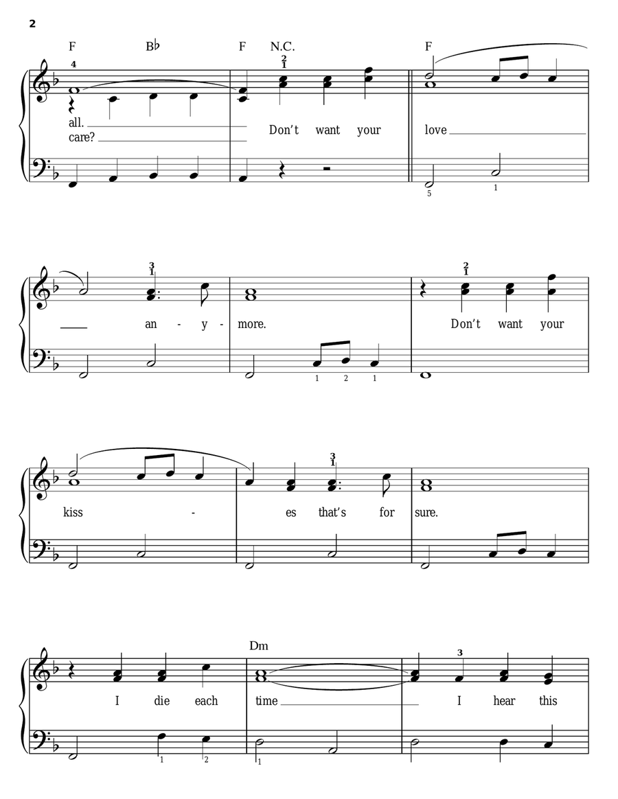 Cathy's Clown Easy Piano scores gallery preview page 2