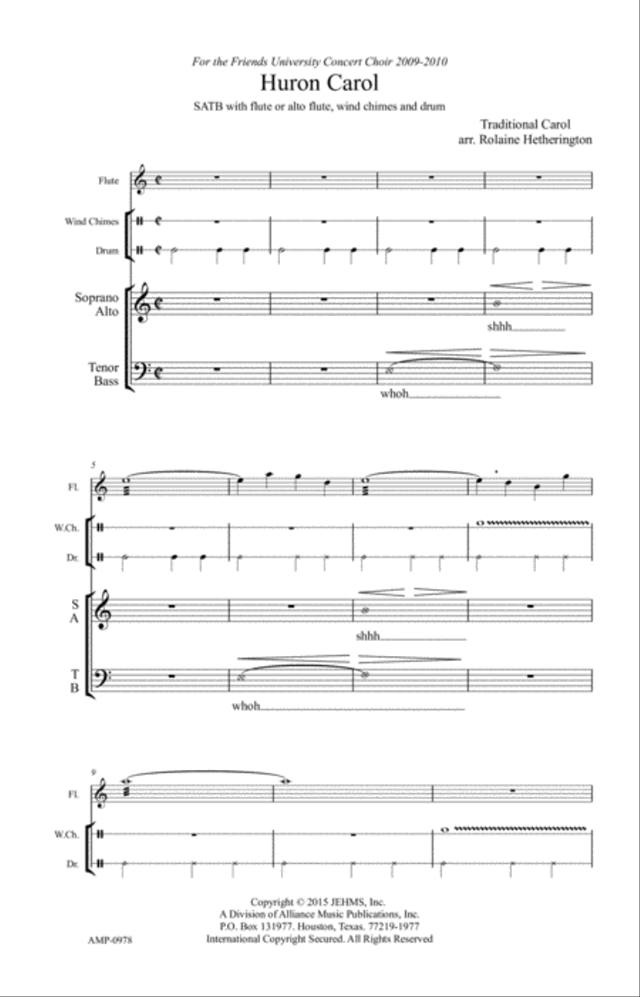 Huron Carol 4-Part scores gallery preview page 2