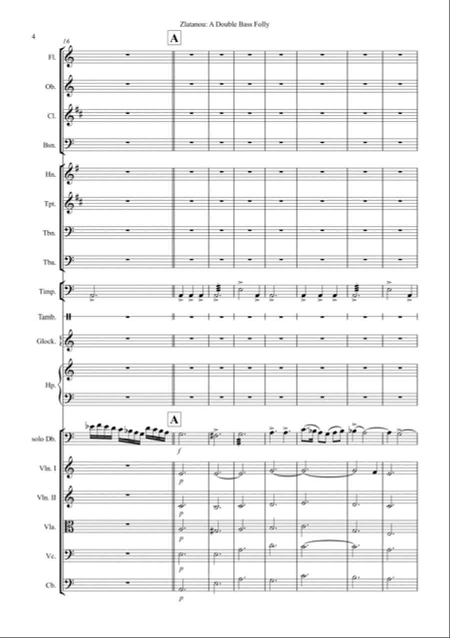 A DOUBLE BASS FOLLY, A Short Concerto for Double Bass and Orchestra image number null