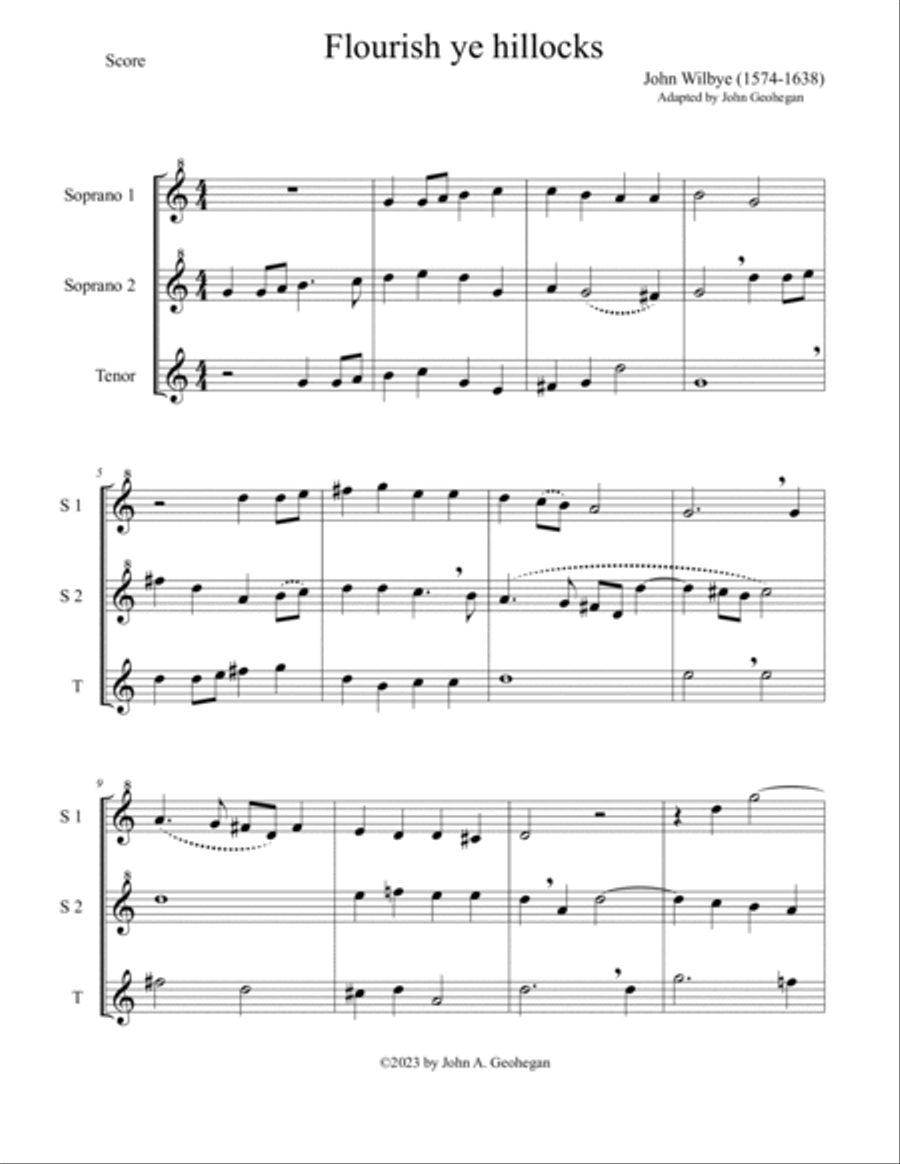 Four Wilbye Madrigals for SST Recorder Trio Recorder scores gallery preview page 4