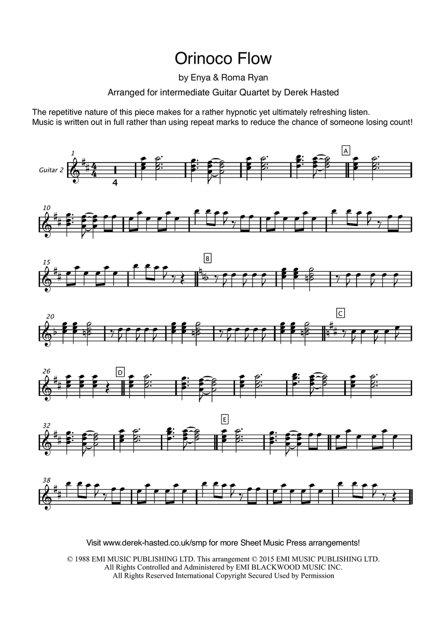 Orinoco Flow Guitar Ensemble scores gallery preview page 5
