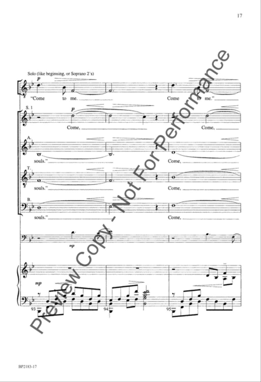 Come to Me 4-Part scores gallery preview page 18