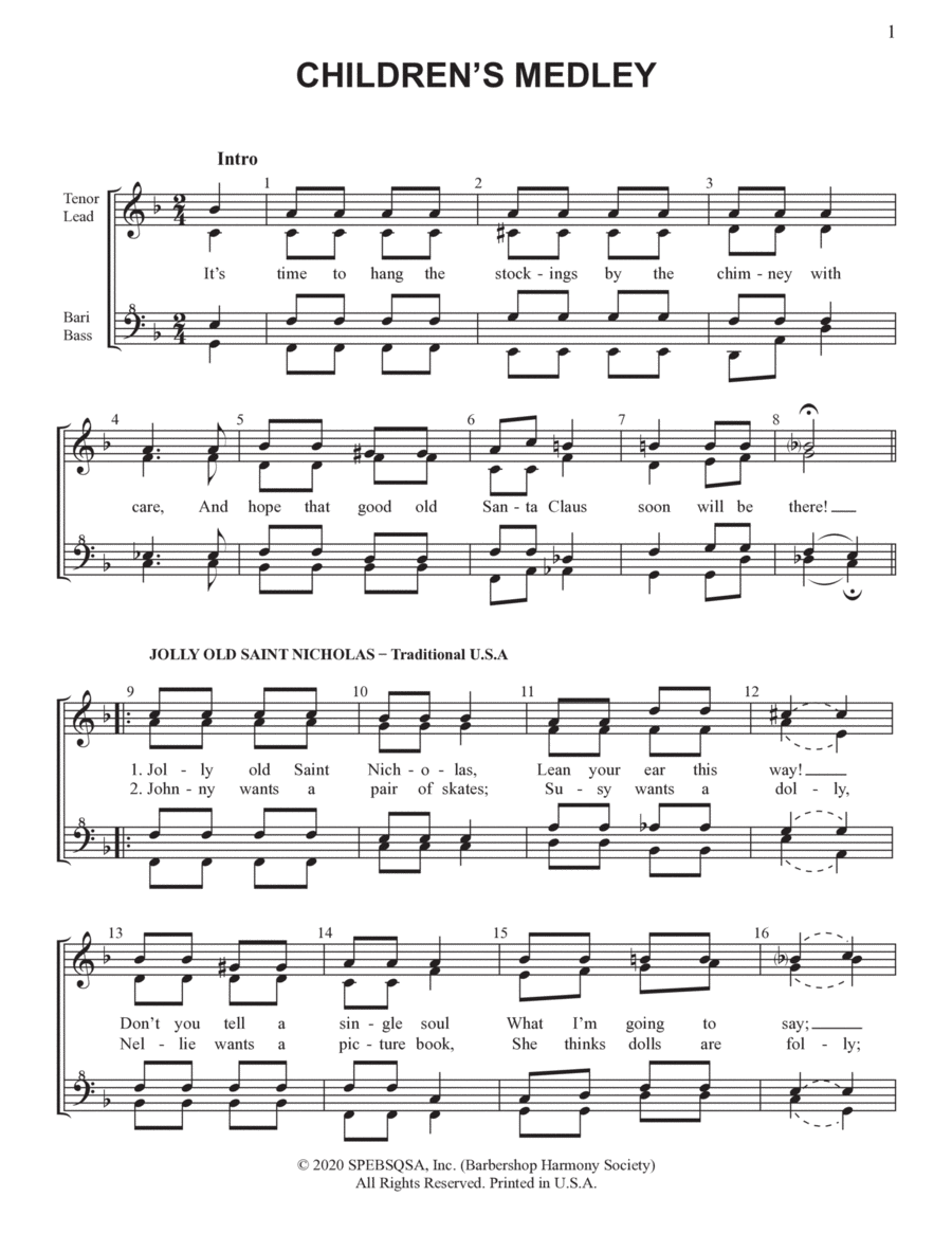 Yuletide Favorites (Volume I) SSAA scores gallery preview page 1