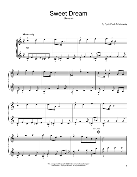 Sweet Dream (Douce Reverie), Op. 39, No. 21