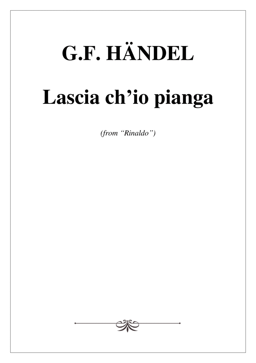 G. F. Händel - Lascia ch'io pianga [PIANO & VOCAL] Voice scores gallery preview page 1