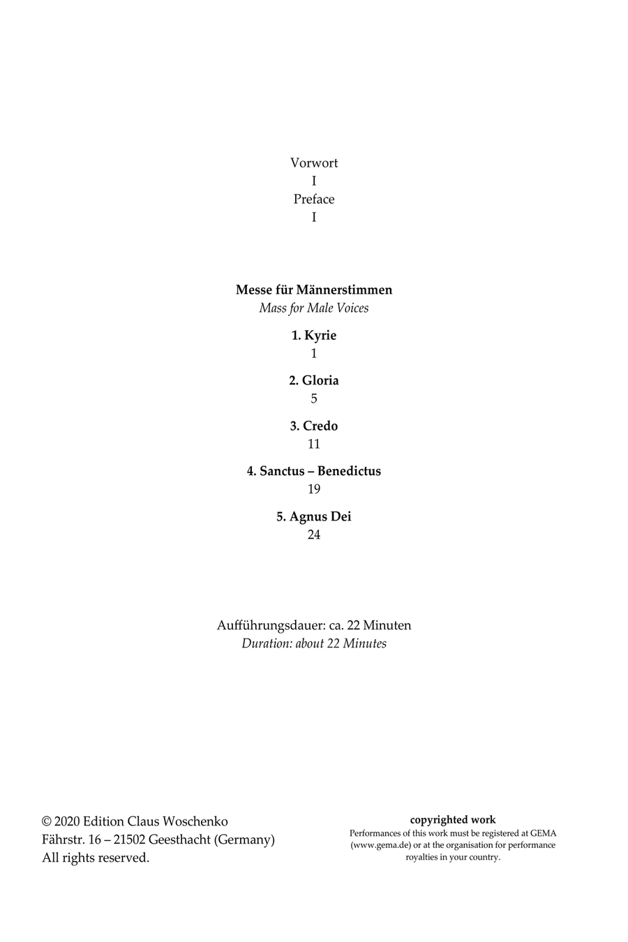 Messe für Männerstimmen (Mass for Male Voices) (2020) TTBB scores gallery preview page 4
