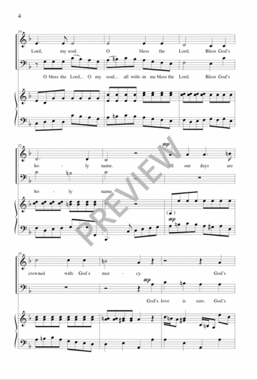 O Bless the Lord, My Soul 2-Part scores gallery preview page 5