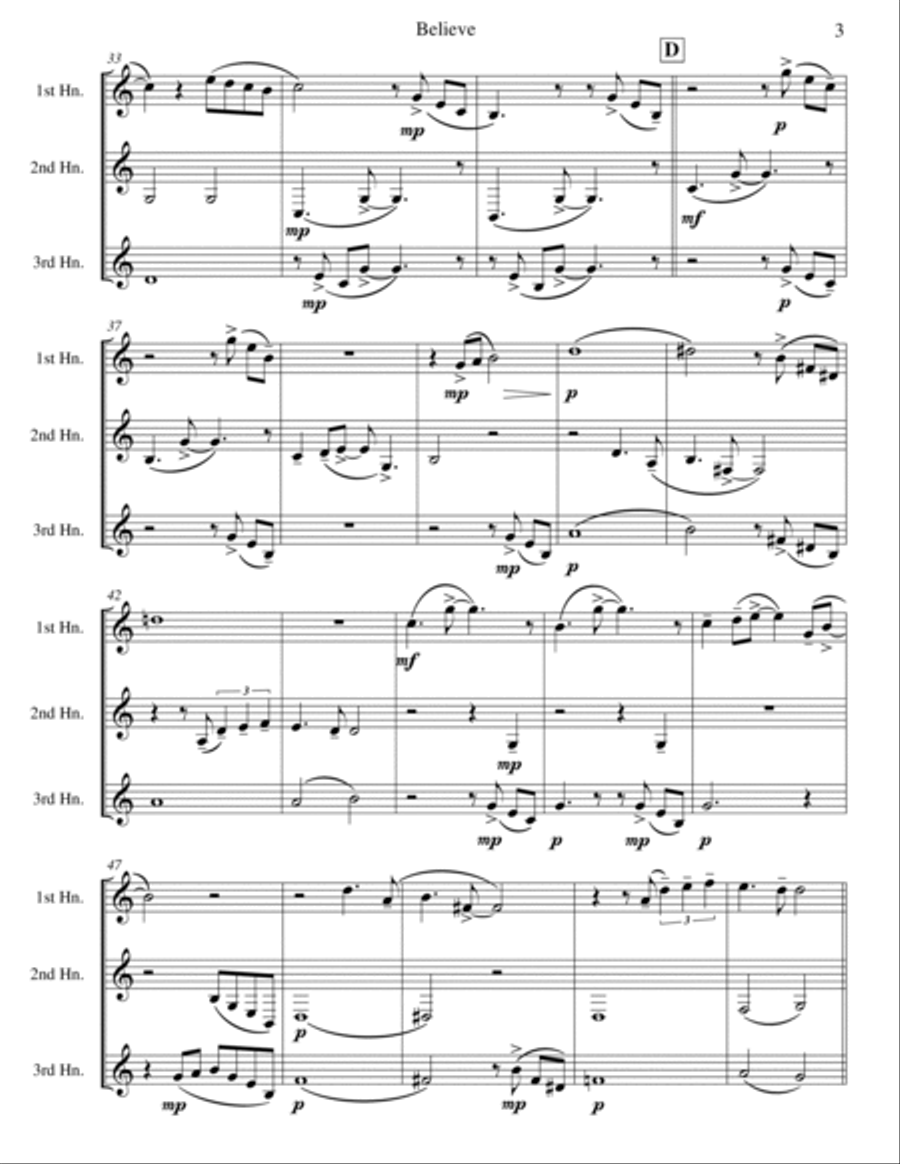 The Polar Express Brass Trio scores gallery preview page 3