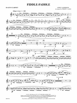 Fiddle-Faddle: E-flat Alto Clarinet