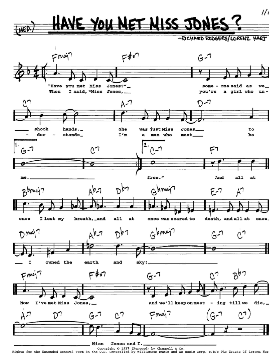 Have You Met Miss Jones? Voice scores gallery preview page 1