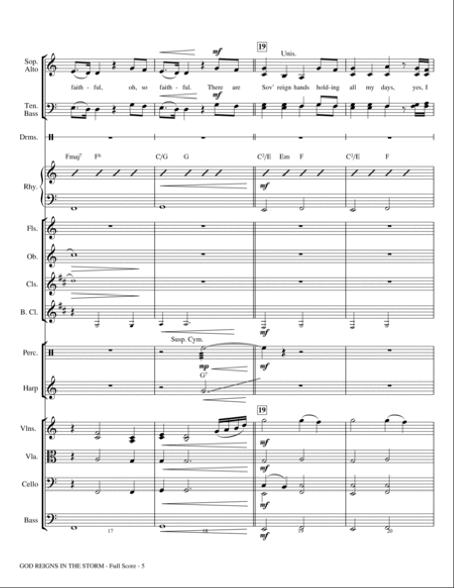 God Reigns In The Storm - Full Score Choir scores gallery preview page 5