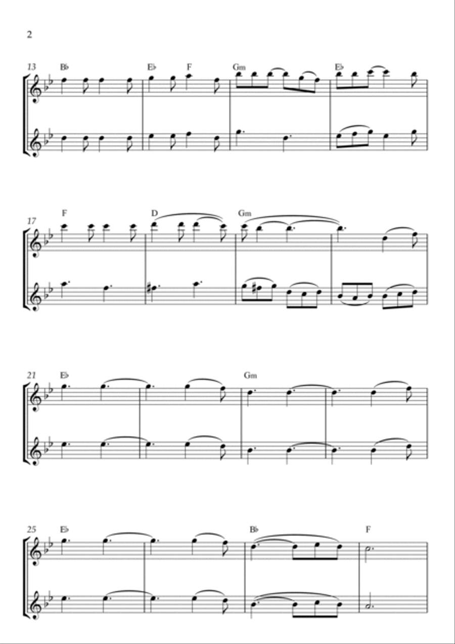 Hallelujah Woodwind Duet scores gallery preview page 2