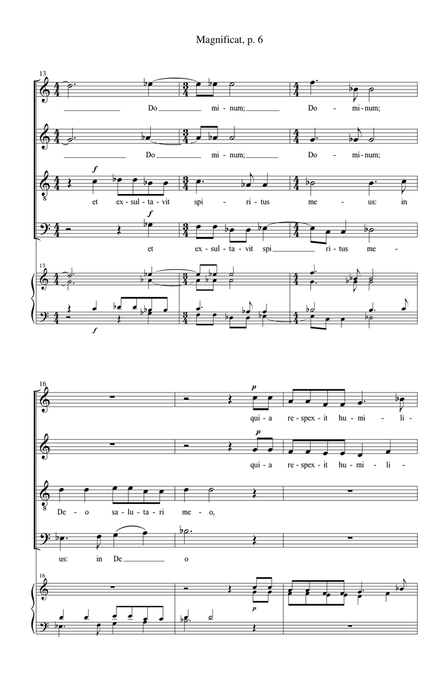 Magnificat Magnificat 4-Part scores gallery preview page 6