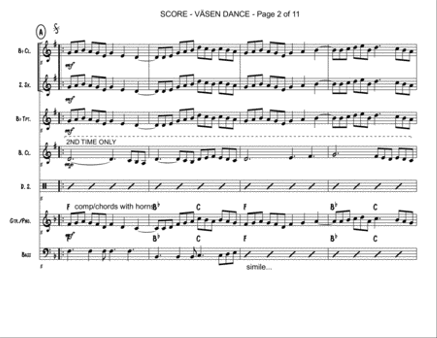 Väsen Dance Jazz Ensemble scores gallery preview page 2