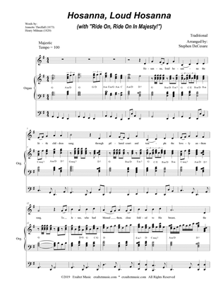 Hosanna, Loud Hosanna (with "Ride On, Ride On In Majesty!") (Unison choir - Organ)