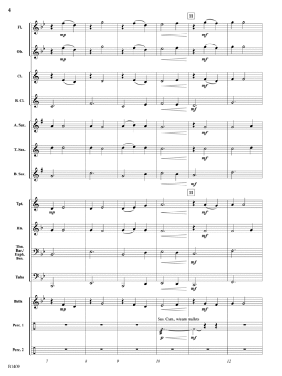 Gentle Winds: Score Concert Band scores gallery preview page 4