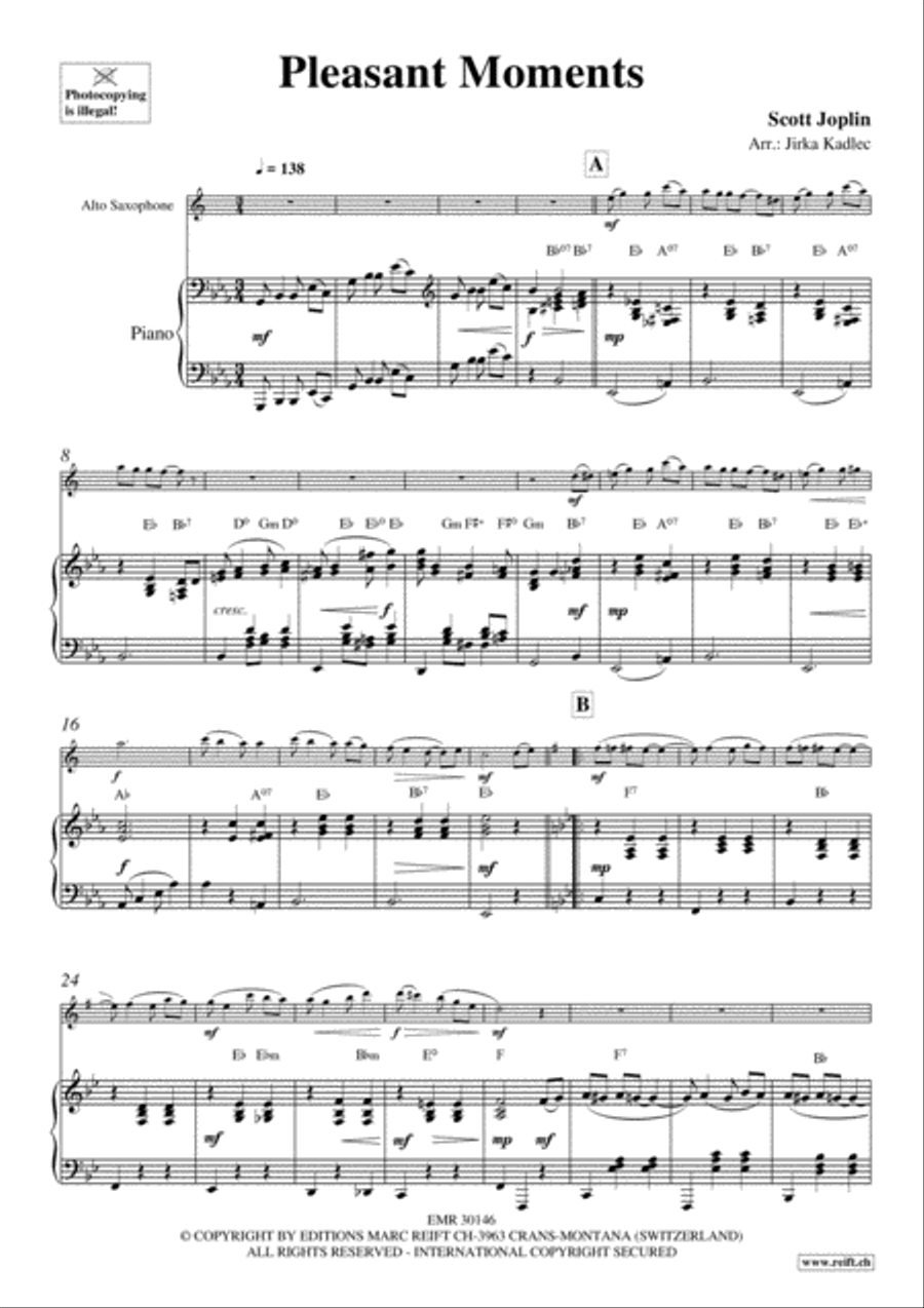 Pleasant Moments Alto Saxophone scores gallery preview page 4