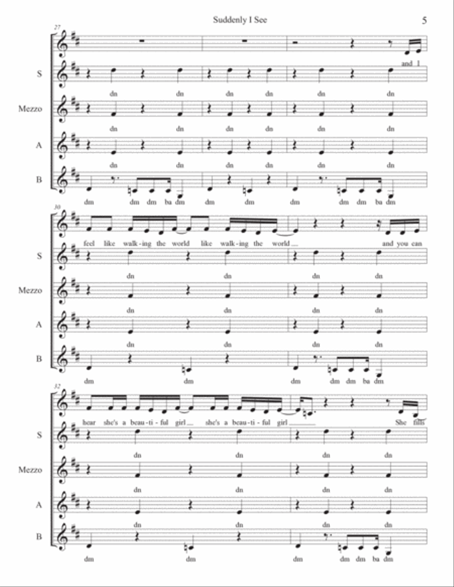 Suddenly I See SSAA scores gallery preview page 5
