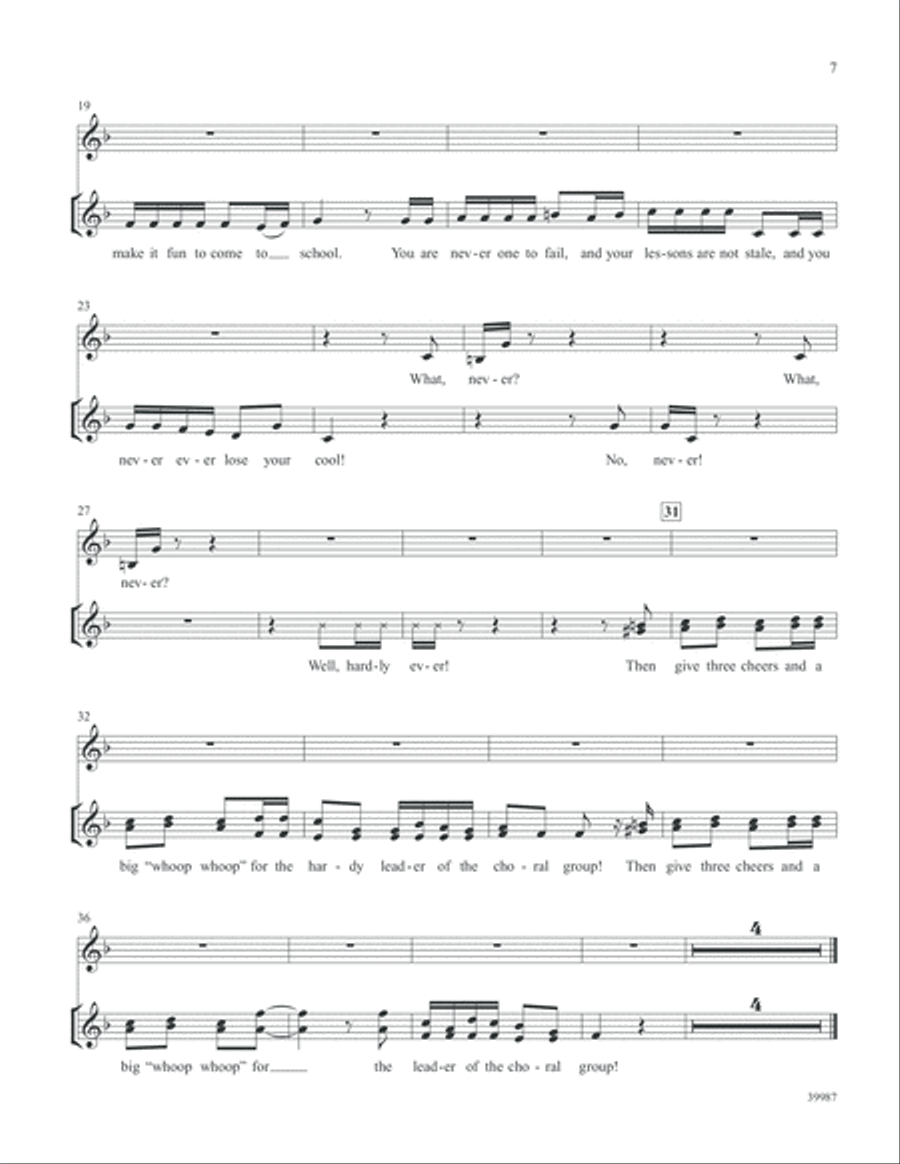 Gilbert & Sullivan ROCK! Unison Choir scores gallery preview page 5