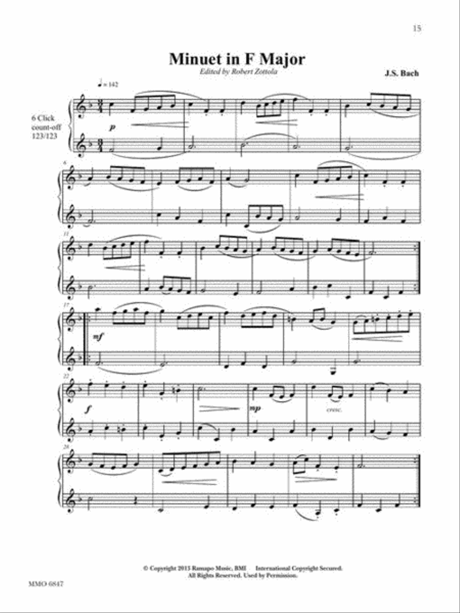 Johann Sebastian Bach: Two-Part Inventions for Two Trumpets Trumpet Duet scores gallery preview page 6