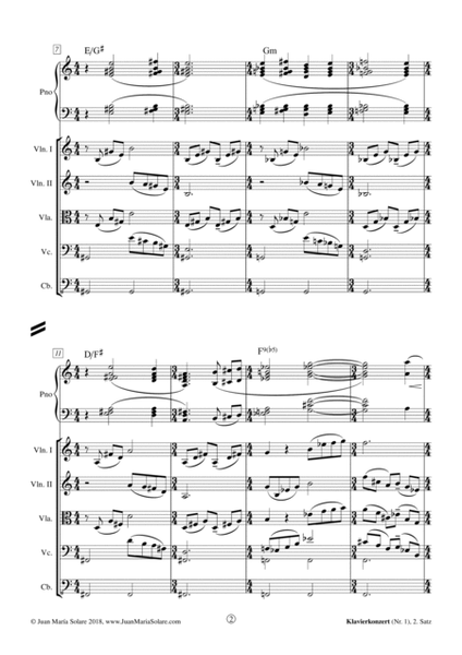 Piano Concerto No. 1 - SECOND movement [score and parts]