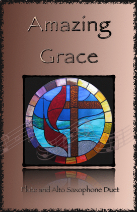 Book cover for Amazing Grace, Gospel style for Flute and Alto Saxophone Duet