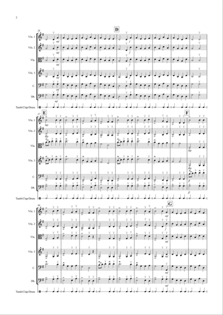 Basse Dance by Susato for String Orchestra String Orchestra scores gallery preview page 2