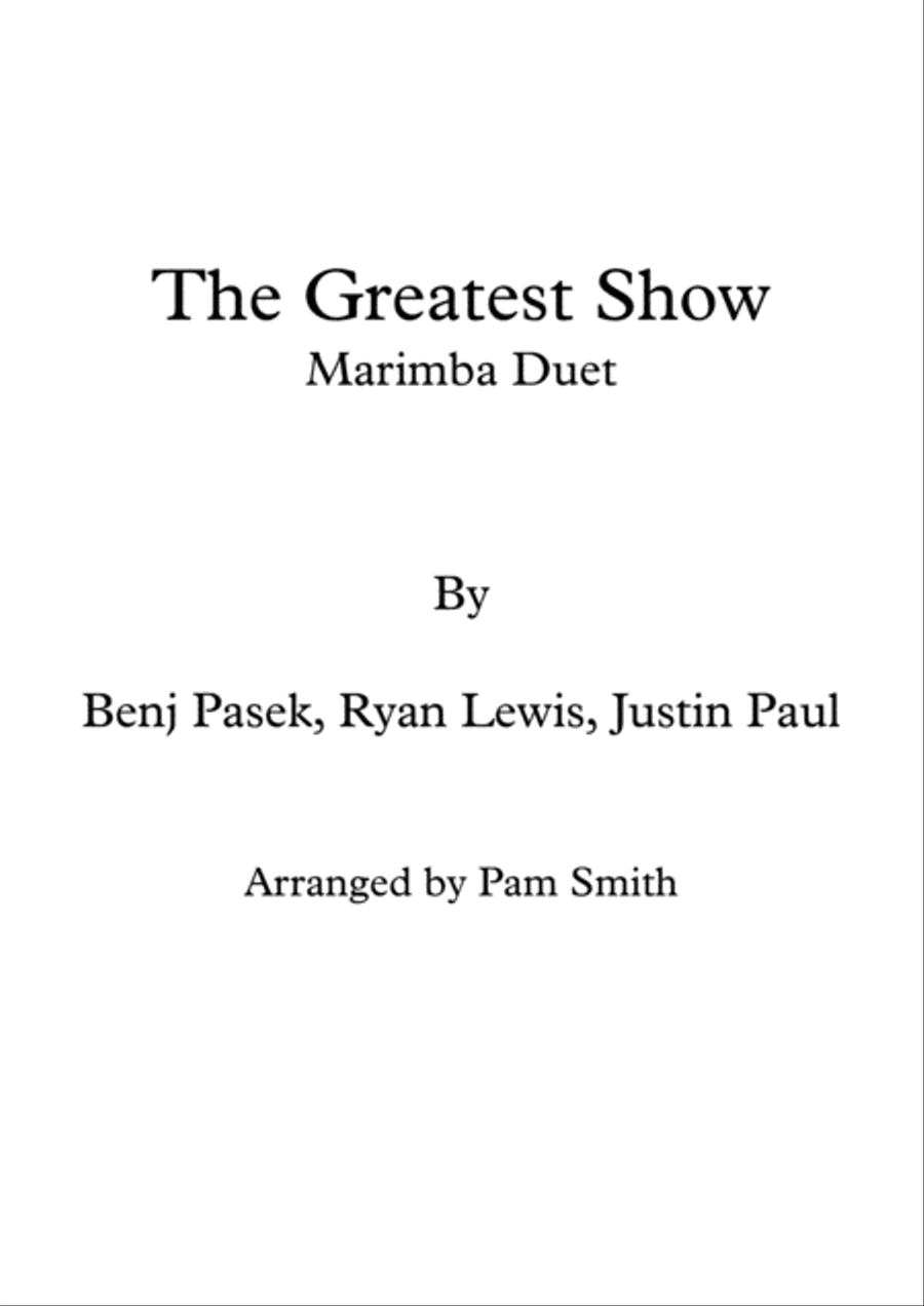 The Greatest Show Marimba scores gallery preview page 1