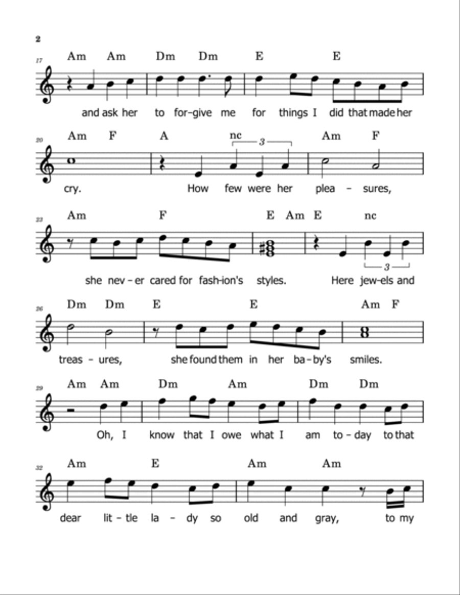 Yiddishe Momme Yiddishe Momme Piano scores gallery preview page 2