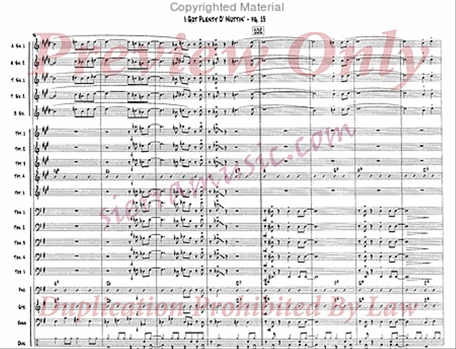 I Got Plenty O' Nuttin' Jazz Ensemble scores gallery preview page 14