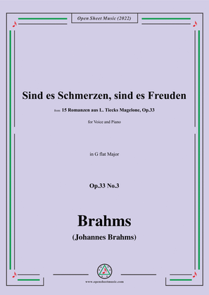 Brahms-Sind es Schmerzen,sind es Freuden,Op.33 No.3 in G flat Major,for Voice and Piano