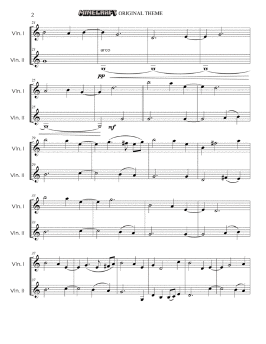 Minecraft Minecraft String Duet scores gallery preview page 3
